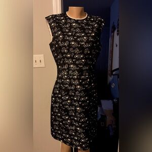 Balenciaga Black and White Midi Dress